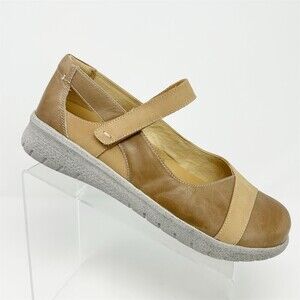 Ziera Super Support Mary Jane Comfort Flats Womens Brown Hook & Loop Strap 41 XF